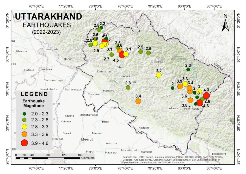 earthquake map