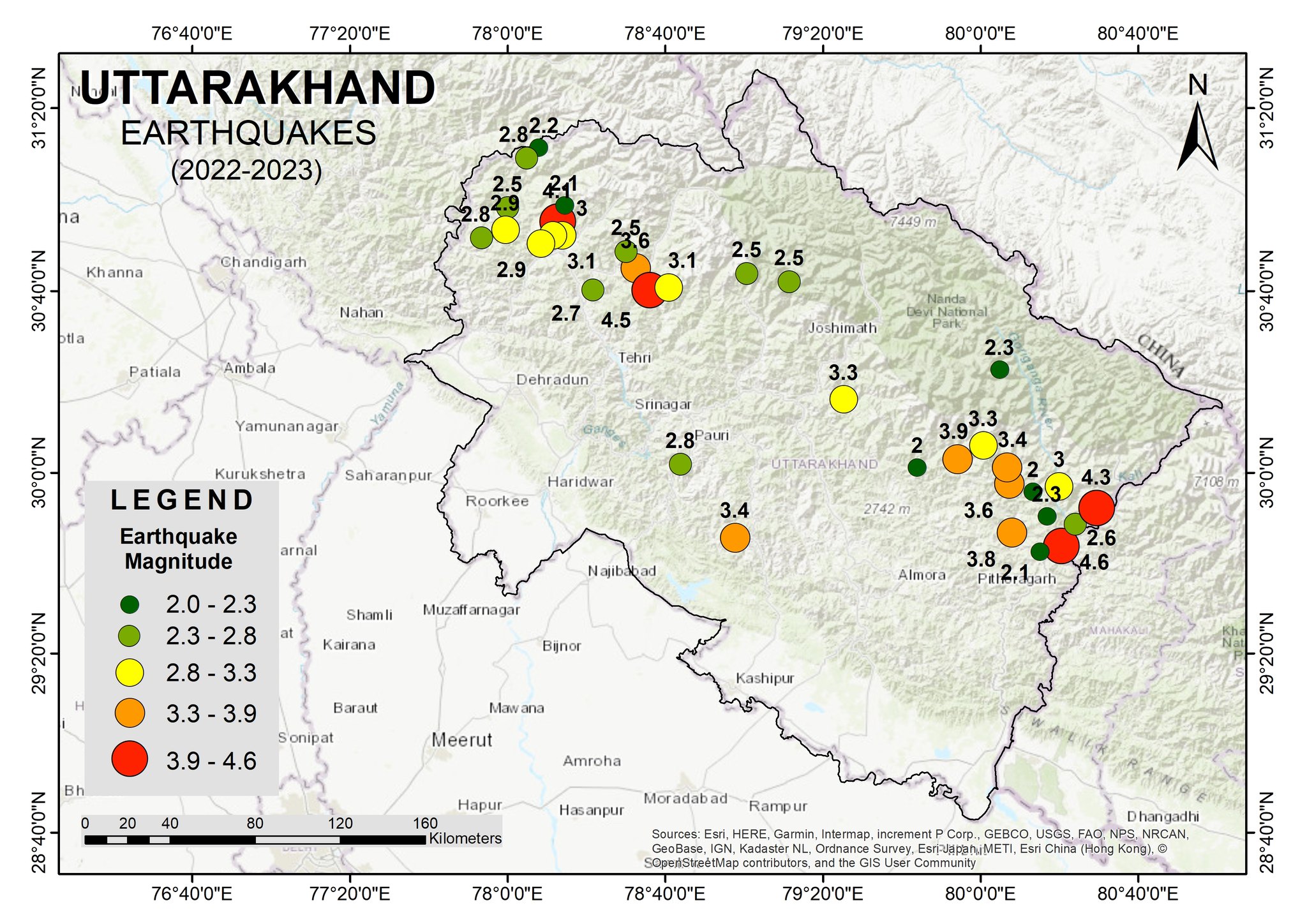 earthquake map